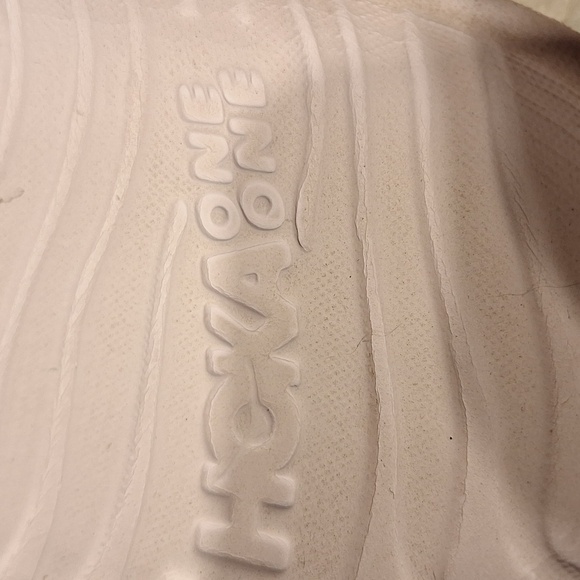 women Hoka One One White and Green Slide Sandals Size 10W - Picture 2 of 3